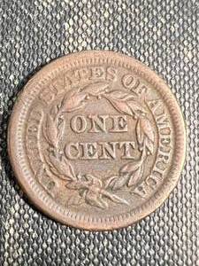 1853 US BRAIDED HAIR LARGE CENT