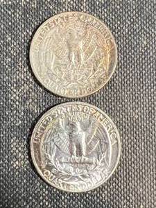 2 US WASHINGTON QUARTERS 1955P-D