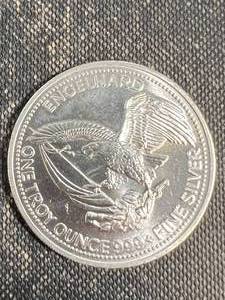 1 TROY OZ .999 FINE SILVER 1985 AMERICAN PROSPECTOR ROUND