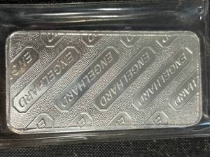 10 TROY OZ .999 FINE SILVER ENGELHARD BAR
