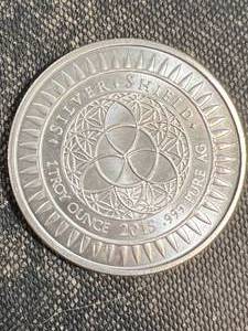 1 TROY OZ .999 FINE SILVER 2015 SKELETON ROUND