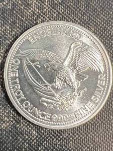 1 TROY OZ .999 FINE SILVER 1985 AMERICAN PROSPECTOR ROUND