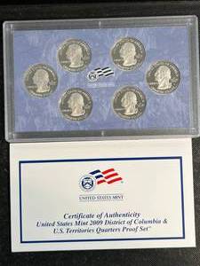 2009 DISTRICT OF COLUMBIA & US TERRITORIES QUARTERS PROOF SET