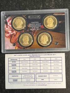 2007 US MINT PRESIDENTIAL $1 COIN PROOF SET