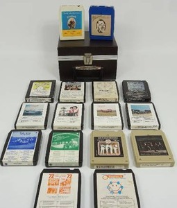 lot 13 image: Vintage 8-Track Music Collection with Storage Case...