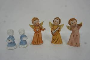 lot 63 image: Collectible Angel Cherubs Candle Holders...