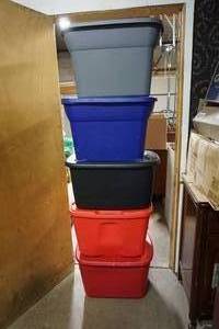 lot 155 image: Plastic Storage Totes...
