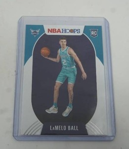 lot 187 image: RC Collectible Sports Trading Card NBA Hoops LaMelo Ball Hornets RC...
