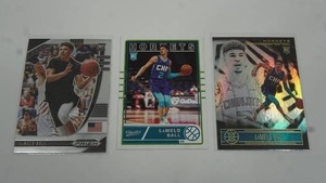lot 199 image: Three Collectible Cards Of Hornets Player LaMelo Ball