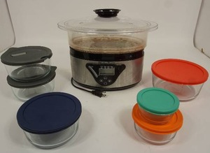 lot 211 image: Kitchen Essentials...Hamilton Beach Digital Food Steamer for Quick Healthy Cooking Stainless Steel...