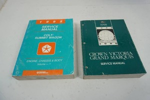 lot 264 image: Vintage Automobile Service Shop Manuals...1995 ColtSummit Wagon Engine, Chassis & Body Original Volume 1, 1998 Crown Victoria Grand Marquis Service Repair Manual #9