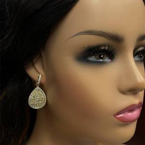 5.50 Carat Diamond Pave Cluster Raindrop Pear Dangle Earrings in 18k Yellow Gold $18,750 Retail VIDEO