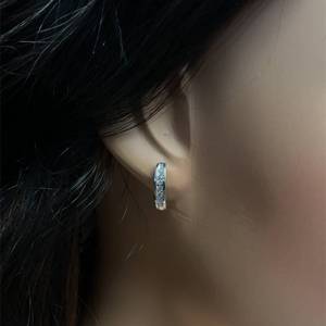 0.50 Carat Diamond Channel Set Classic J-Hoop Earrings in 14k White Gold Retail $2200 VIDEO