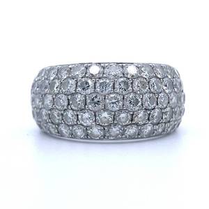 3.50 Carat Diamond Five Row Pave Band in Platinum 950 - Very Fine Diamonds & Craftsmanship Retail $14,750 VIDEO