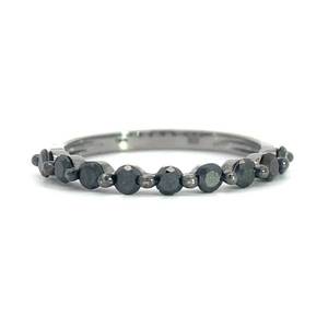 0.50 Carat Black Diamond Stackable Band in White Gold - Slim, Versatile, Dainty Ring Retail $1,550
