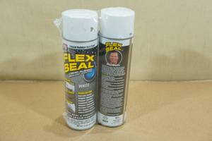 lot 20 image: 2 Flex Seal Liquid Rubber Spray -White