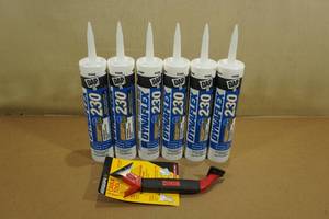 lot 22 image: 6  Dap Dynaflex 230 Clear Sealant with Caulk Tool