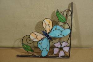 lot 80 image: Stained Glass Butterfly Doorway Dcor