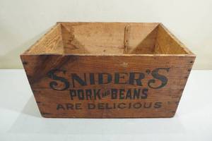 lot 146 image: Antique Sniders Pork and Beans and Catsup Wood Crate
