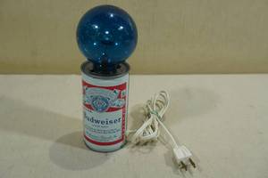 lot 167 image: Vintage Budweiser Beer Can Light- Special Effect Bulb