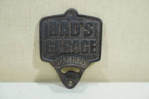 lot 176 image: Dads Garage Cast Iron Bottle Opener