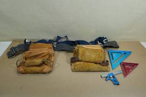 lot 208 image: Leather Toolbelt with Construction Squares