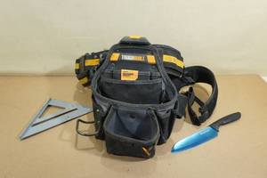 lot 211 image: Toughbuilt Toolbelt with Square and Knife