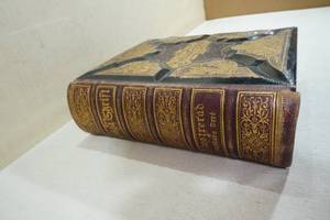 lot 1D image: Antique Swedish Bible with Engraved Metal Latches