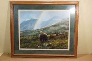lot 233 image: Framed and Matted Bear Family Print