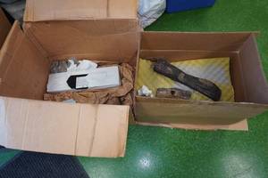 lot 280 image: Barton Fireplace Ceramic Log Kit