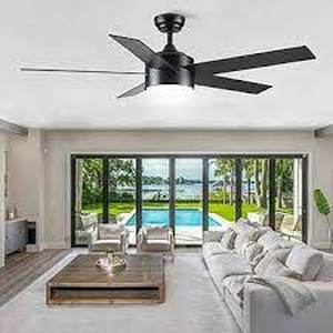 lot 1A image: POCHFAN 52 Ceiling Fan with Lights and Remote Control