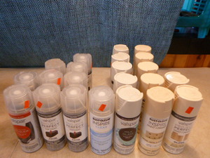 22 Cans of Spray Finishes