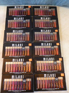 12 Packs of Milania Amore Matte Metallic Lip Creams Sets