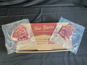 lot 2 image: Case of Two Rivers Beef T-Bone Steak 6.80Lbs Pack date 05112023