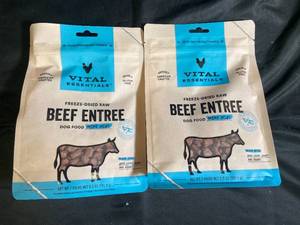 lot 12 image: Freeze-Dried Raw Beef Dog Food Mini-Nibs - 2-Pack Best by 09182025