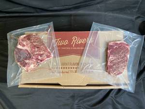 lot 53 image: Case of Two Rivers Beef T-Bone Steak 6.40Lbs Pack date 5112023