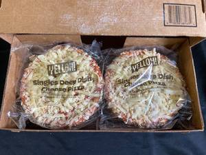lot 121 image: Yelloh Singles Deep Dish Cheese Pizza Case of 6 - 2 Cases