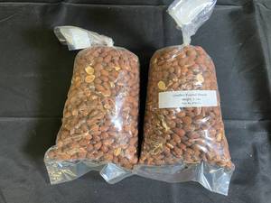 lot 191 image: Unsalted Roasted Almonds 2Lbs - 2-Pack Best by 04302024