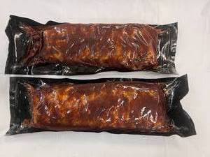 lot 2 image: 2x2.20lbs St. Louis Style BBQ Pork Ribs