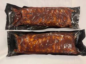 lot 4 image: 2x2.20lbs St. Louis Style BBQ Pork Ribs