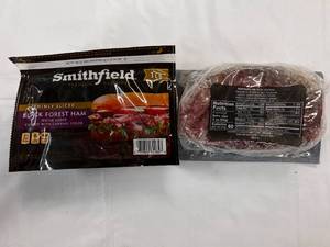lot 8 image: 2x 1 lb Smithfield Black Forest Thinly Slice Ham