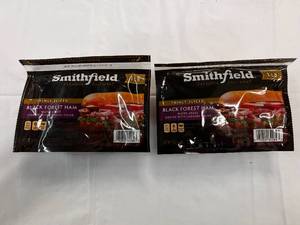 lot 11 image: 2x 1 lb Smithfield Black Forest Thinly Slice Ham