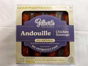 lot 17 image: 10x 10 oz Packages Gilberts Andouille Chicken Sausages