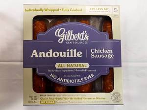 lot 21 image: 10x 10 oz Packages Gilberts Andouille Chicken Sausages