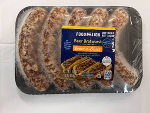 lot 33 image: 12x 16 oz Packages Beer Bratwursts