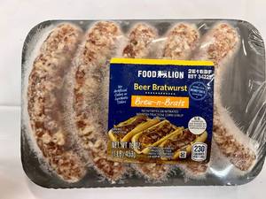 lot 34 image: 12x 16 oz Packages Beer Bratwursts