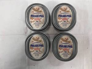 lot 70 image: 4x 7.5oz Garden Vegetable Philadelphia Cream Cheese Best Date 32024