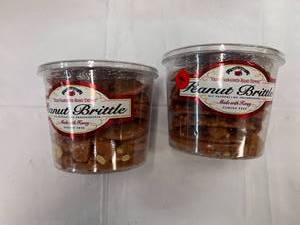 lot 98 image: 2x 38oz Tubs Olde-Fashoned Hand Dipped Peanut Brittle