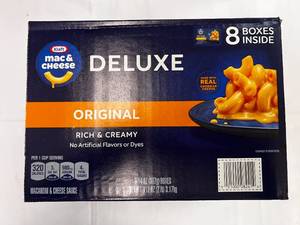 lot 113 image: 8x 14oz boxes Kraft Deluxe Mac &Cheese