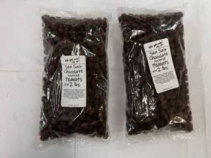 lot 135 image: 2x 2lb bags Sea Salt  Chocolate Covered Peanuts